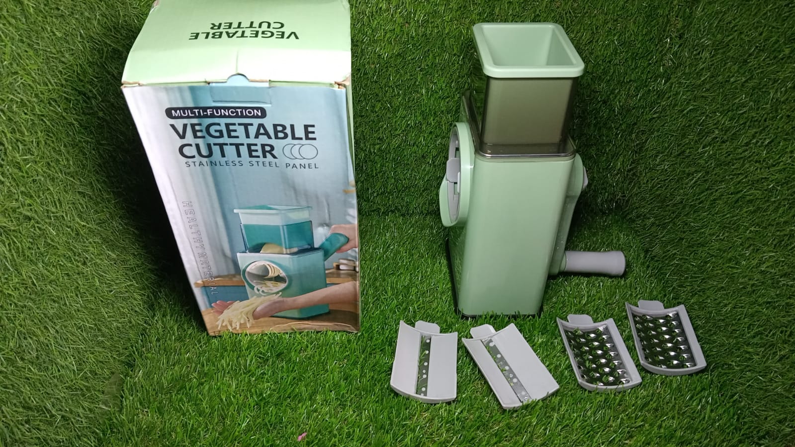 2132 Vegetable Shredder Round Mandolin Slicer, Grater, Shredder Salad Maker - Large Feed Port - Suction Base - Cutter for Vegetable, Fruit, Cookie. DeoDap 2132 Vegetable Shredder Round Mandolin Slicer, Grater, Shredder Salad Maker - Large Feed Port - Suction Base - Cutter for Vegetable, Fruit, Cookie. DeoDap